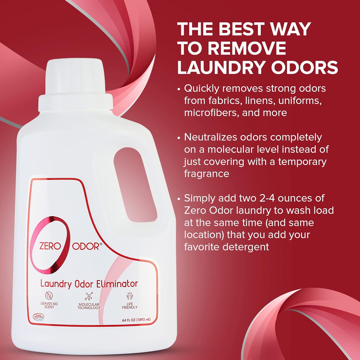 Zero Odor Laundry Odor Eliminator, 64oz - Image 8