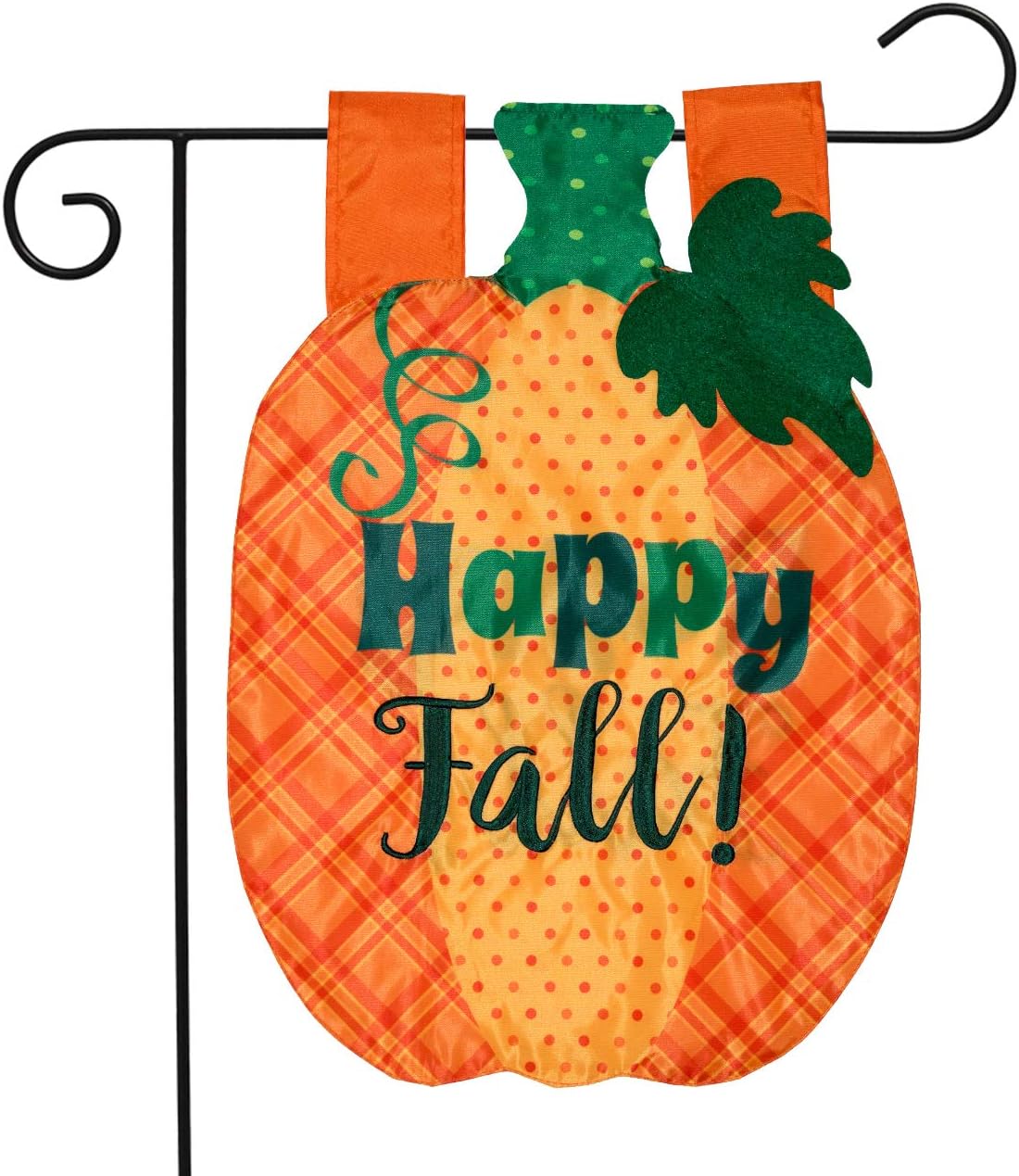 Fall Pumpkin Applique Garden Flag Autumn Double Sided 12.5" x 18" Briarwood Lane