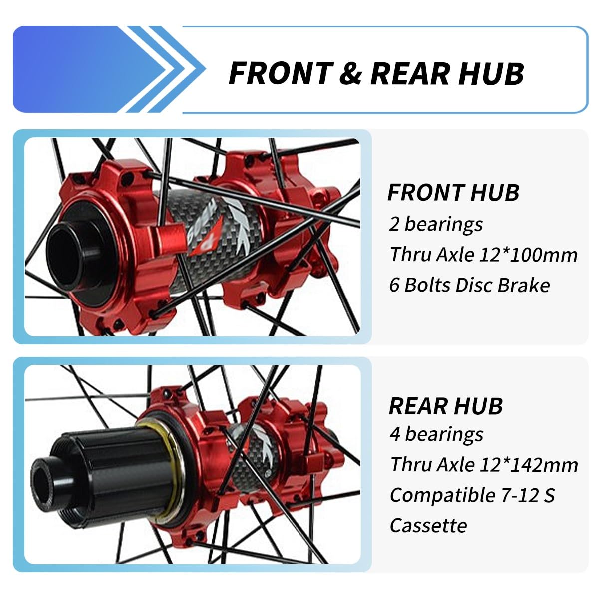 Rennrad-Laufradsatz 700C Steckachse Laufrad Set Scheibenbremse Fahrrad-Rad