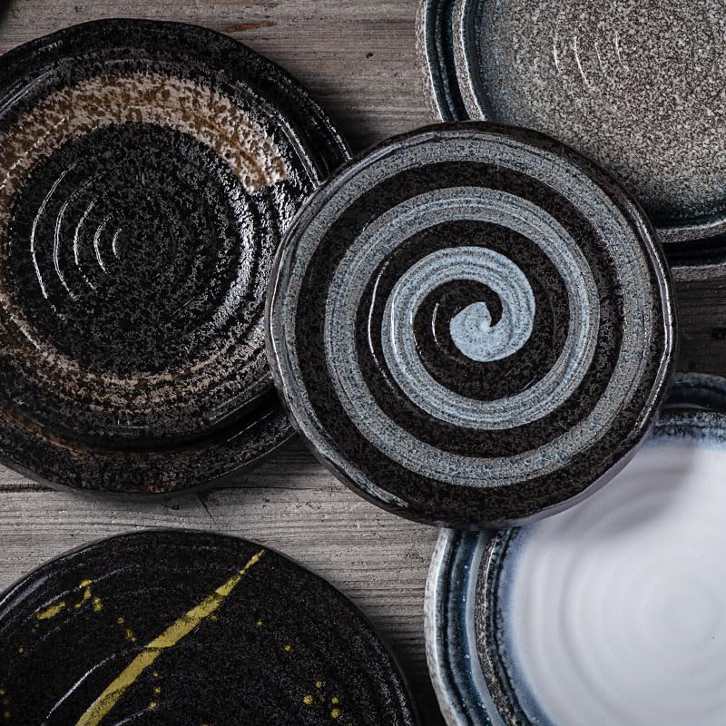 Talerz na przekąski Pojemniki na przekąski Japoński styl Ceramiczny talerz do sushi Kreatywna zastawa stołowa Talerz obiadowy Talerz na warzywa Płaski talerz Talerze deserowe Taler(C)