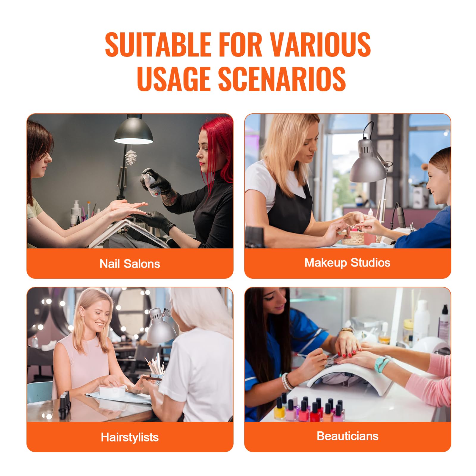 VEVOR Valigetta Portatile Ripiegabile per Trucco Parrucchiere Barbiere Piano di Lavoro Pieghevole Gambe di Supporto, Valigetta per Trucco, Scatola Portautensili Cosmetici Rotelle Girevoli a 360° Nero