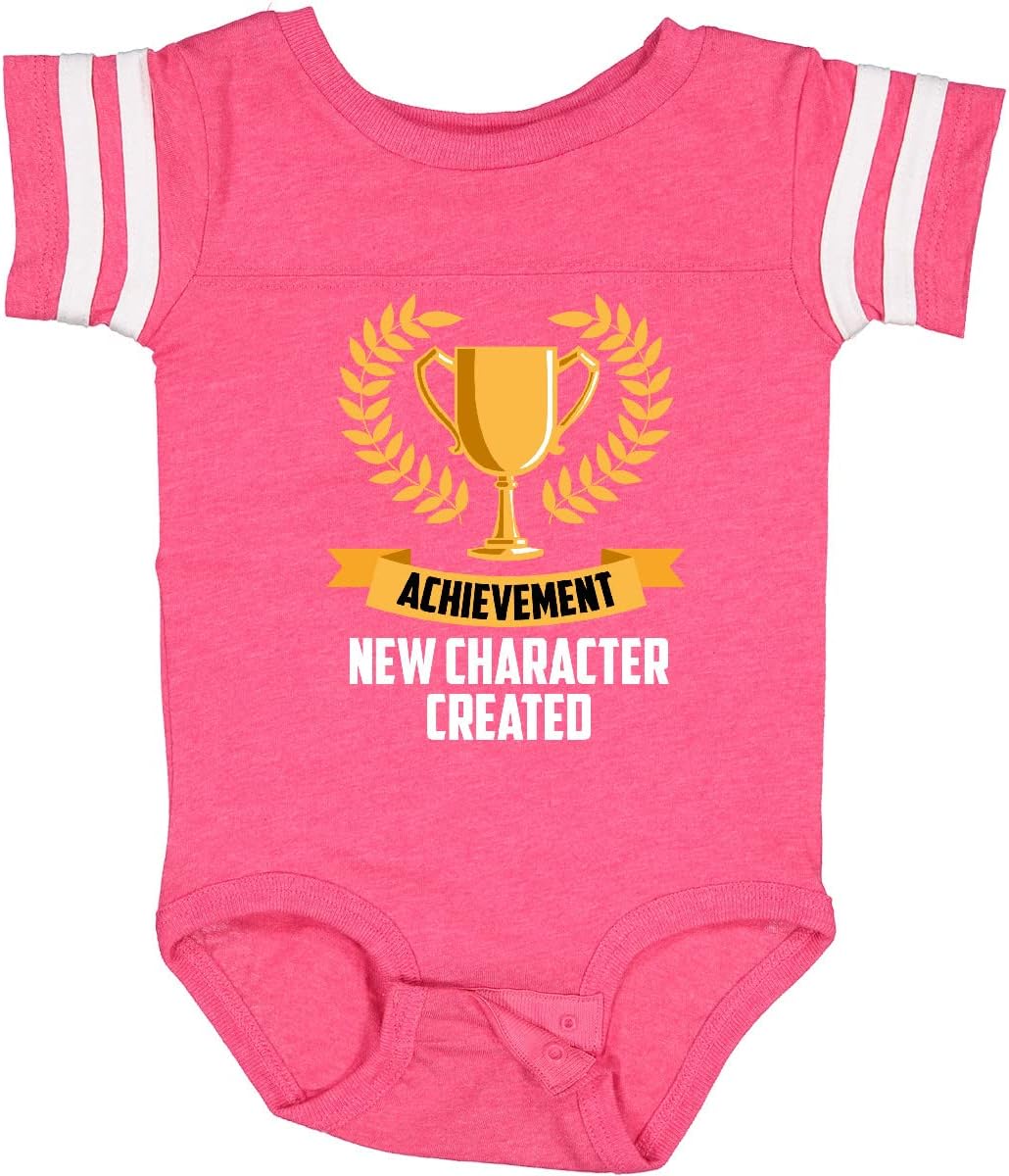 inktastic Achievement Unlocked New Character Created White Text Baby Bodysuit