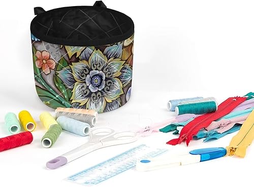 Miniatura 3 de Alfombrilla de máquina de coser con flores brillantes y florales bohemias, reduce la vibración, alfombrilla para coser, antideslizante, tapete