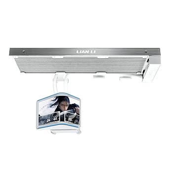 LIANLI HydroShift II OLED Curved 360 Fanless Water Cooling System, White, 6.67-Inch Curved Display, Side Mount Design, No Fan, Japan Authorized Dealer