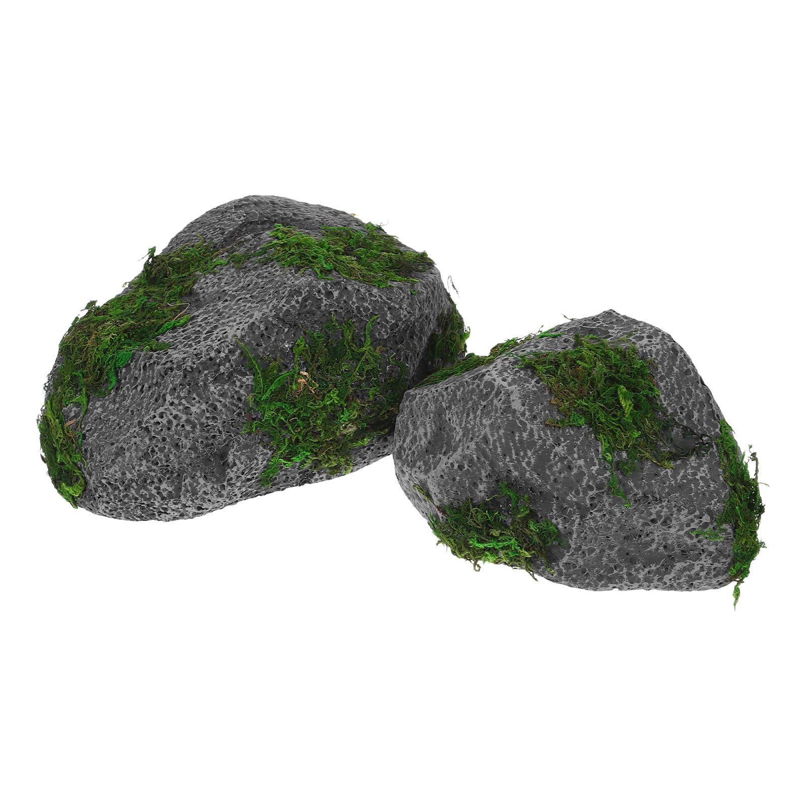 VALICLUD Décor D'aquarium Pierres Imitation en Écume 2pcs, Texture Réaliste et Légère, Résistant aux Intempéries, pour Accessoires de Scène et Décorations de Jardin