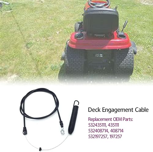 Miniatura 2 de 532435111 - Cable de embrague de compromiso para Craftsman de 42 pulgadas YT3000 YT4000 YTS4000 YTS3000 DYS4500 DY4500 para cortadoras de césped