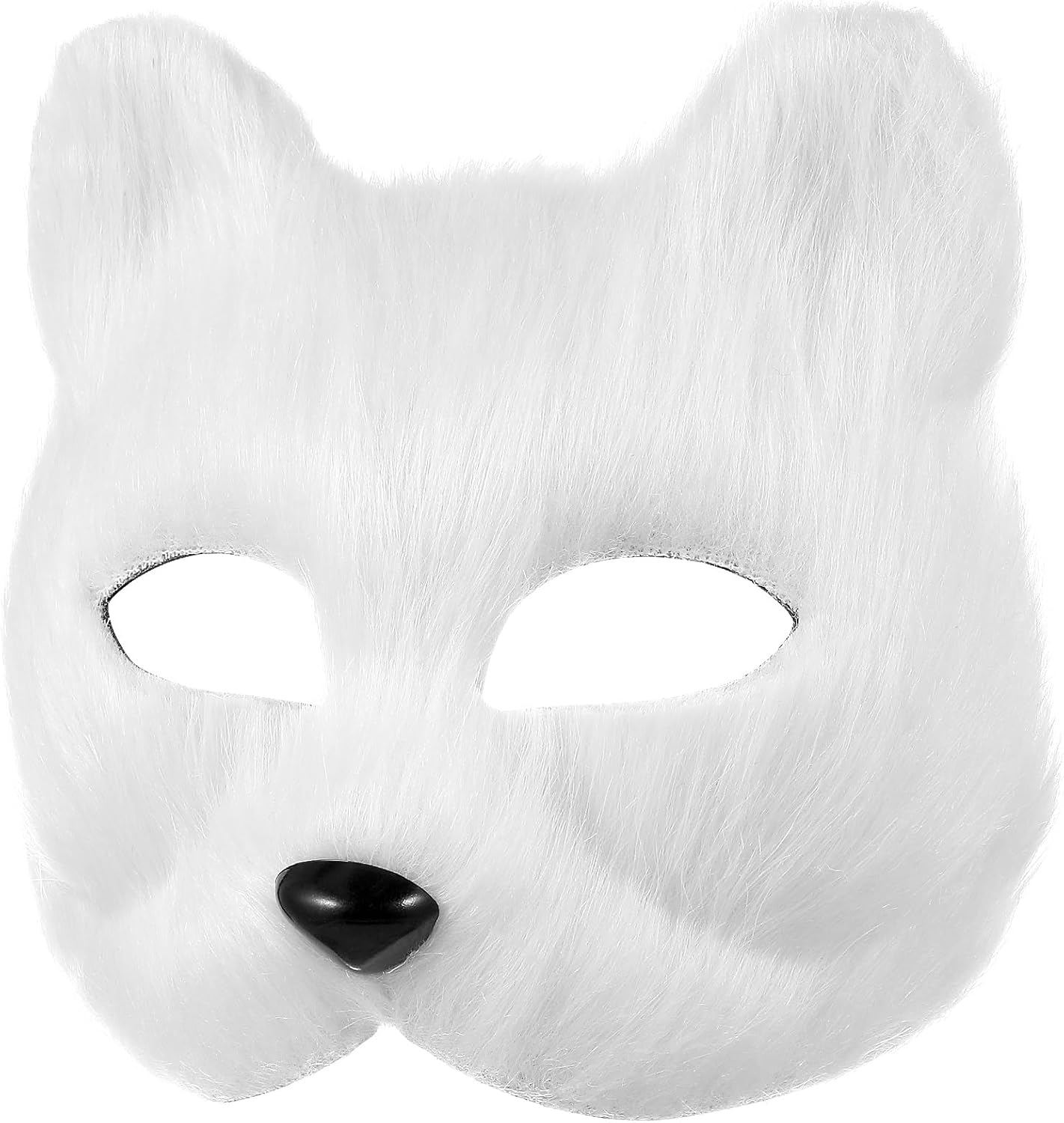 Amosfun Fox Mask Furry Cat Mask Animal Cosplay Party Mask Costumes Accessory Photo Booth Props 6.7 x 6.7 Inch