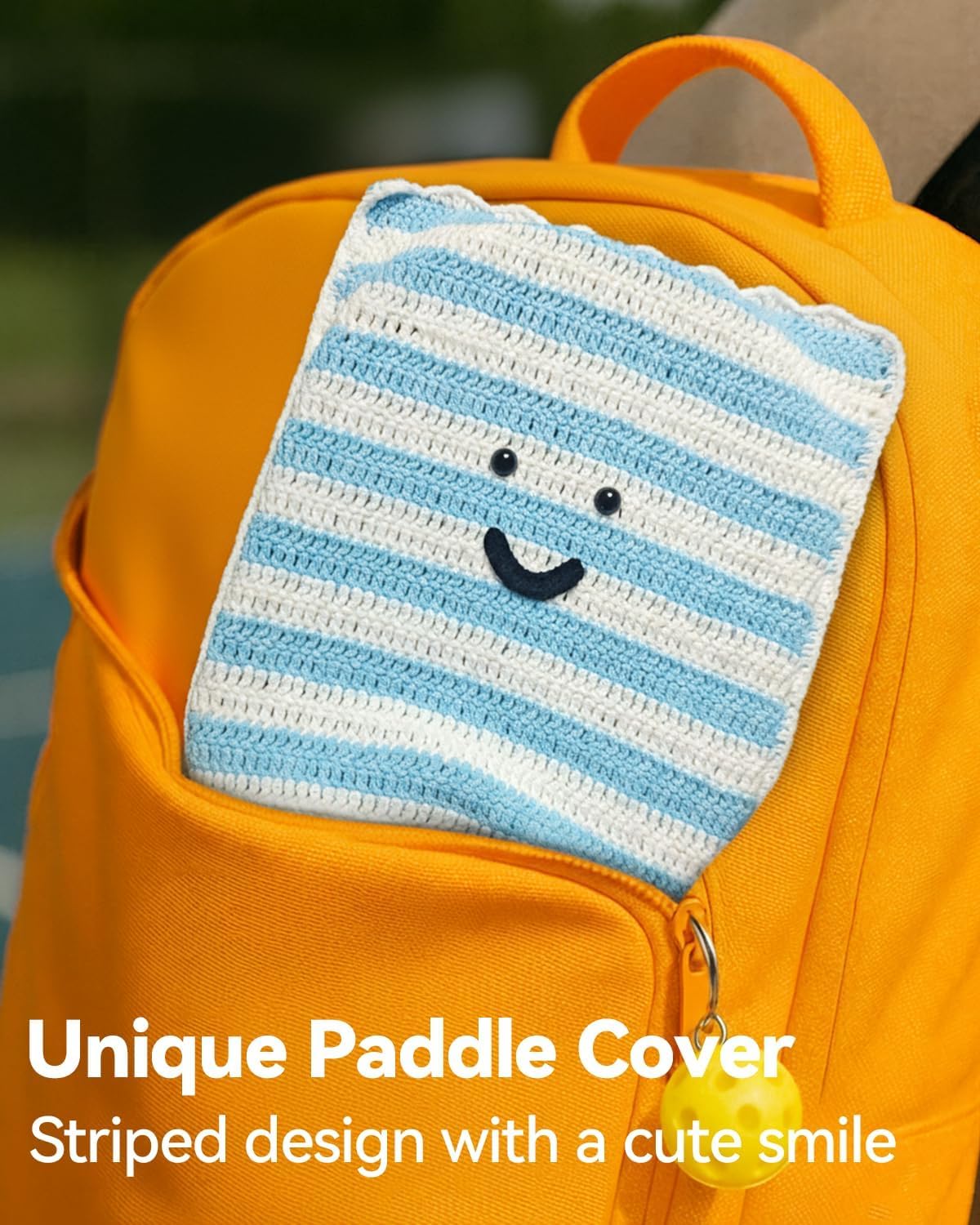 Crochet Pickleball Paddle Cover Gift - Handmade Case for Women&Men - Cute Accessories with Prensent Bag - Ready to Wrap for Players, Friends & Family, Thoughtful Holiday Crochet Set - Image 3