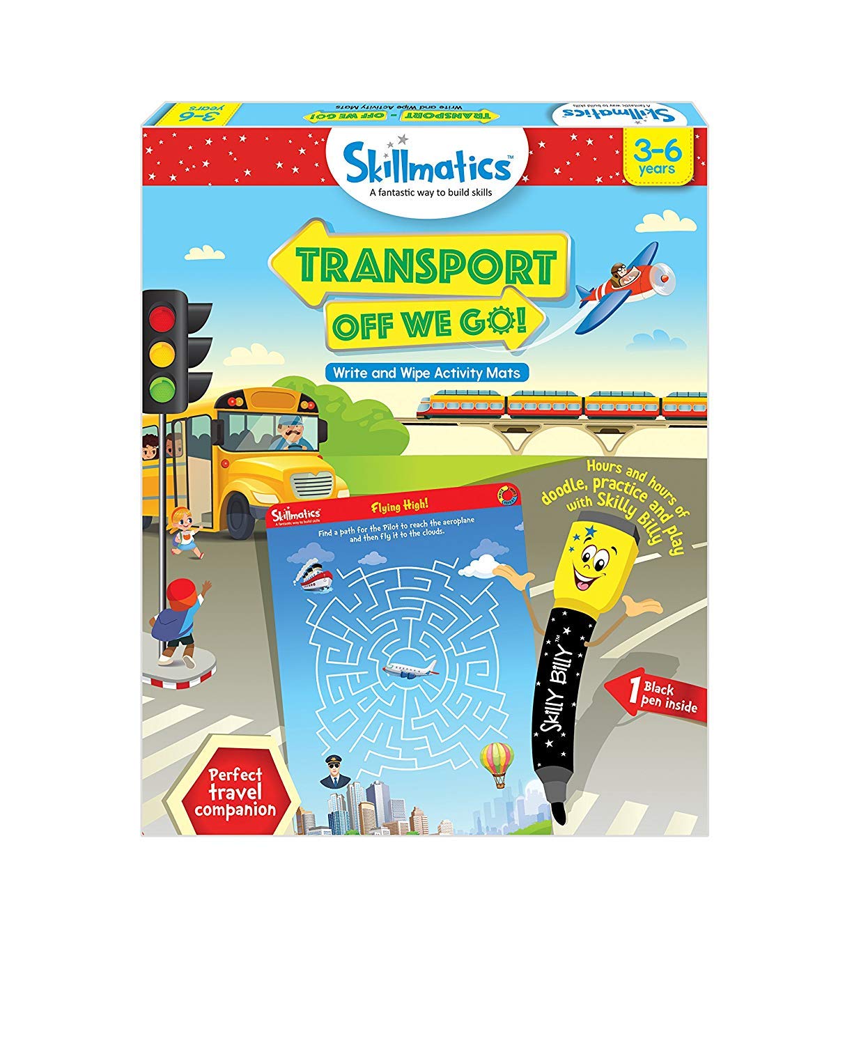 Skillmatics Educational Game: Transport Off We Go, Multi-Colour, 3 - 6 Years, SKILL08TOS, Multicolour