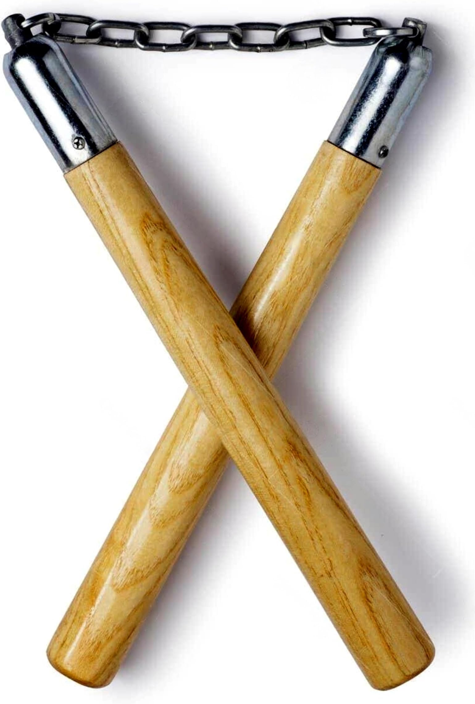 SLYK Wooden Nunchaku for Martial Arts Training, Traditional Bruce Dragons's Fury 526 Karate Wooden Sticks (Natural Wood)