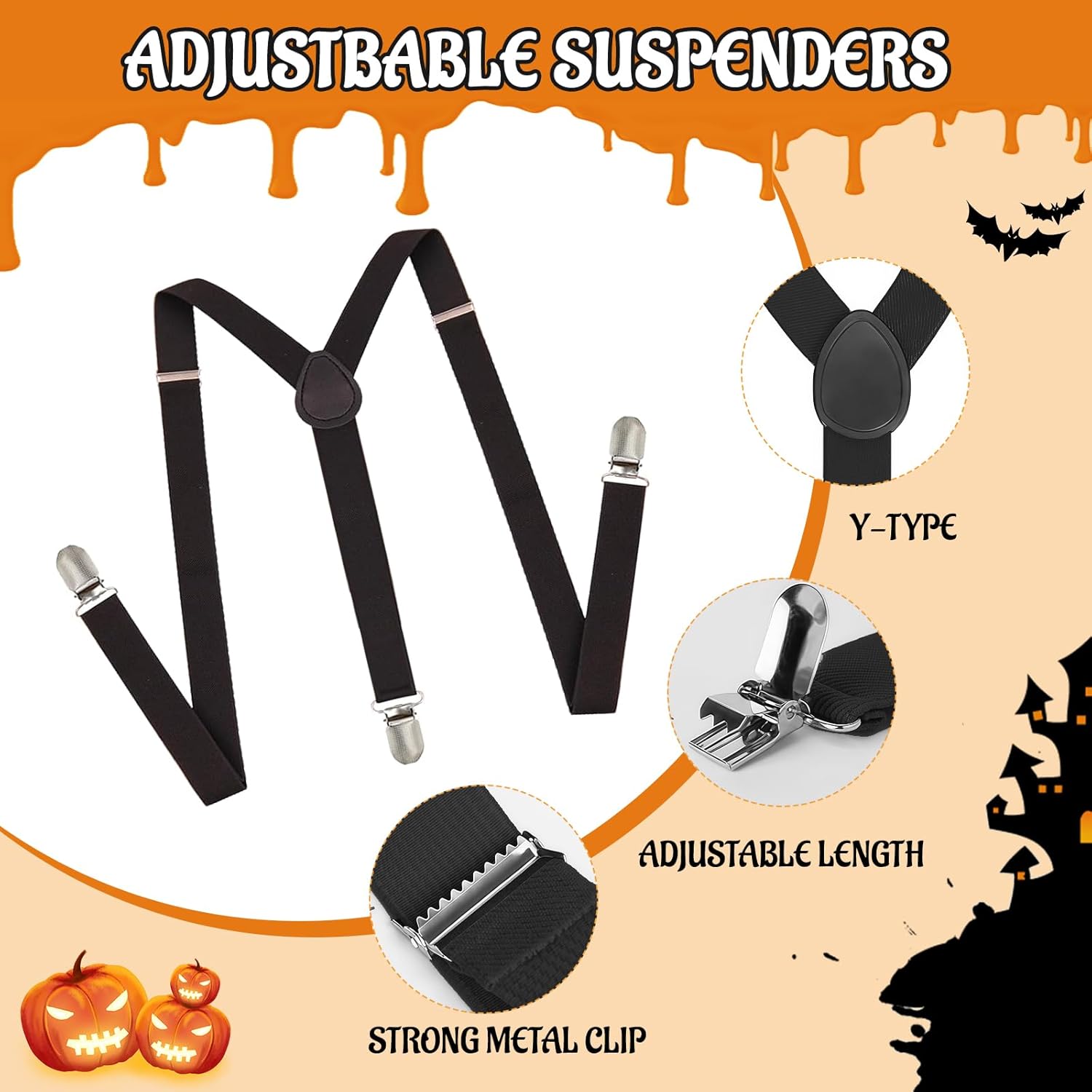 Halloween Costume Cosplay for Women Adult– Yellow or Purple Beanie, Tutu Dress, Goggles, Black Gloves & Suspenders - Image 7