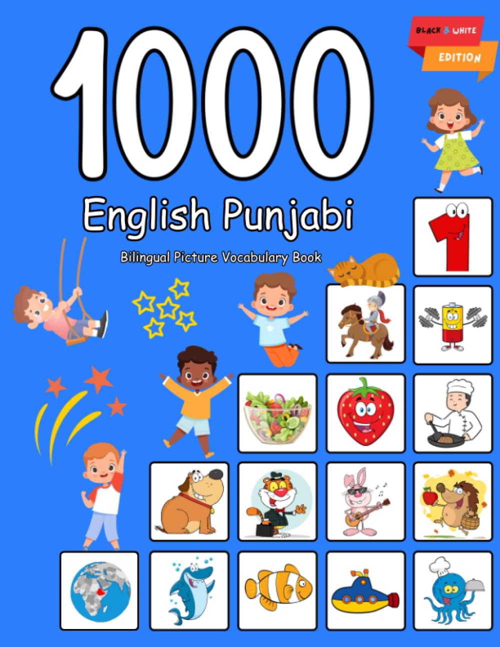 1000 English Punjabi Bilingual Picture Vocabulary Book: My first hundred basic words