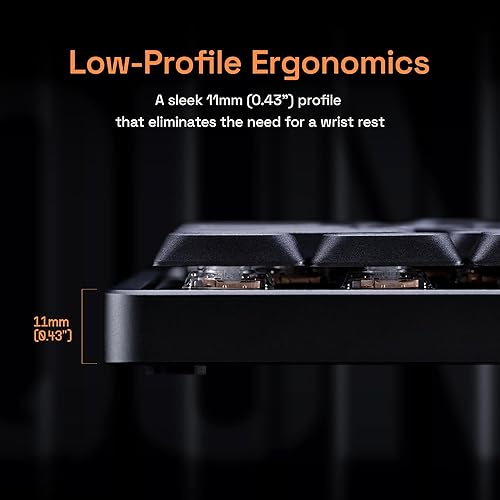 Miniatura 2 de IQUNIX Magi96 Teclado mecánico inalámbrico de perfil bajo  Diseño completo de 100 teclas, intercambiable en caliente, retroiluminación RGB, aluminio