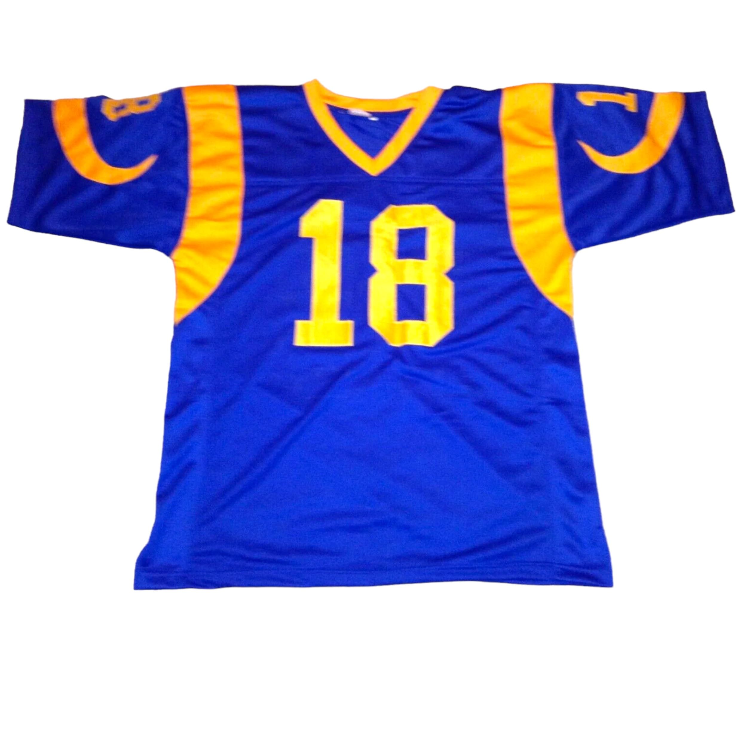 Generic Roman Gabriel Blue Jersey Stitched Custom Football New No Brand/Logos (US, Alpha, X-Large, Regular, Regular, Blue)