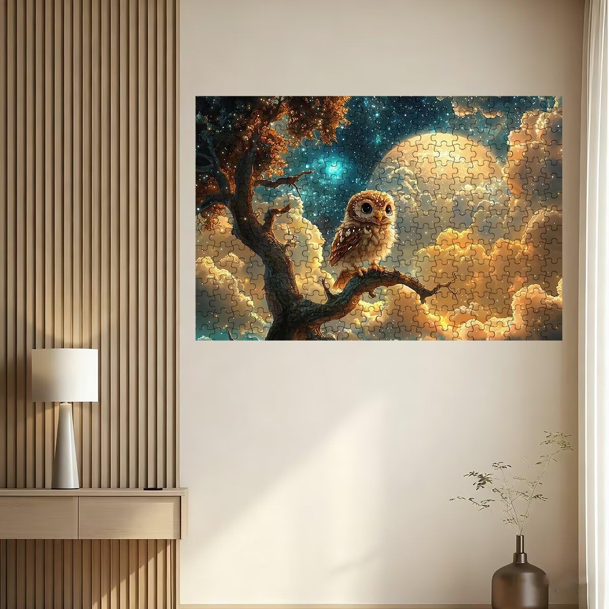 Puzzle 5000 Pezzi Gufo, Puzzle Luna per Adulti, Puzzles in Legno Intrattenimento Creativo, Divertimento, Puzzles Educativi Classici con Confezione di Alta Qualità Idea Regalo Donna, Decor Casa -3144