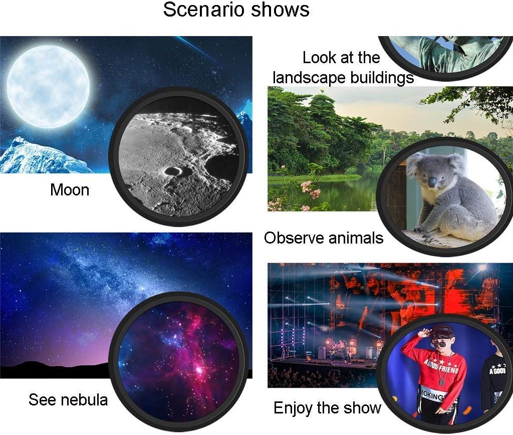 Telescope for Kids and Beginners Portable Astronomical Travel Telescope 70mm Refractor Telescope Great Astronomy Gift for Kids to Explore Moon Space (Color : Package 4) (Package 1)