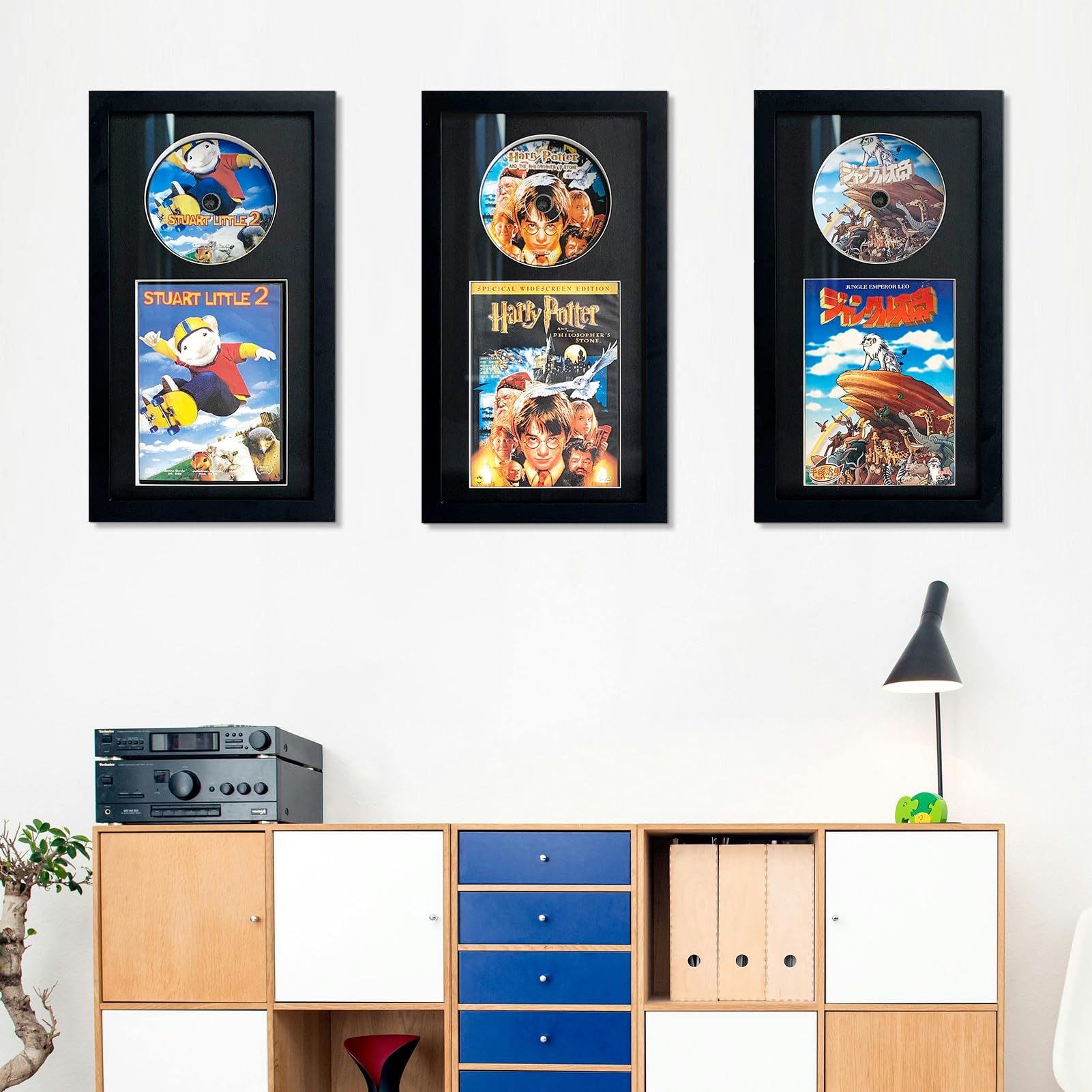 Black Shadow Box for DVD Case,DVD Disc and DVD Case Display Black