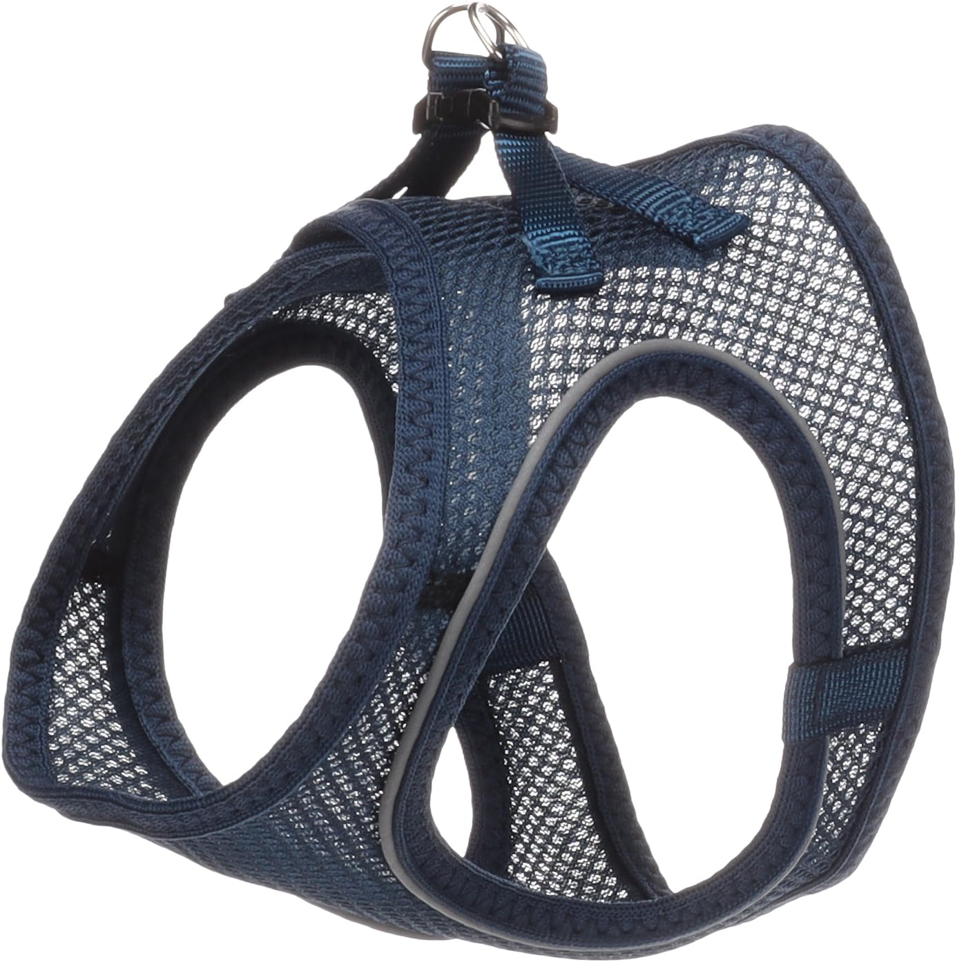 pettorina gatto - Step&Go Berta blu scuro M - 29-33 cm / 42-46 cm - nylon con mesh traspirante e bande riflettenti