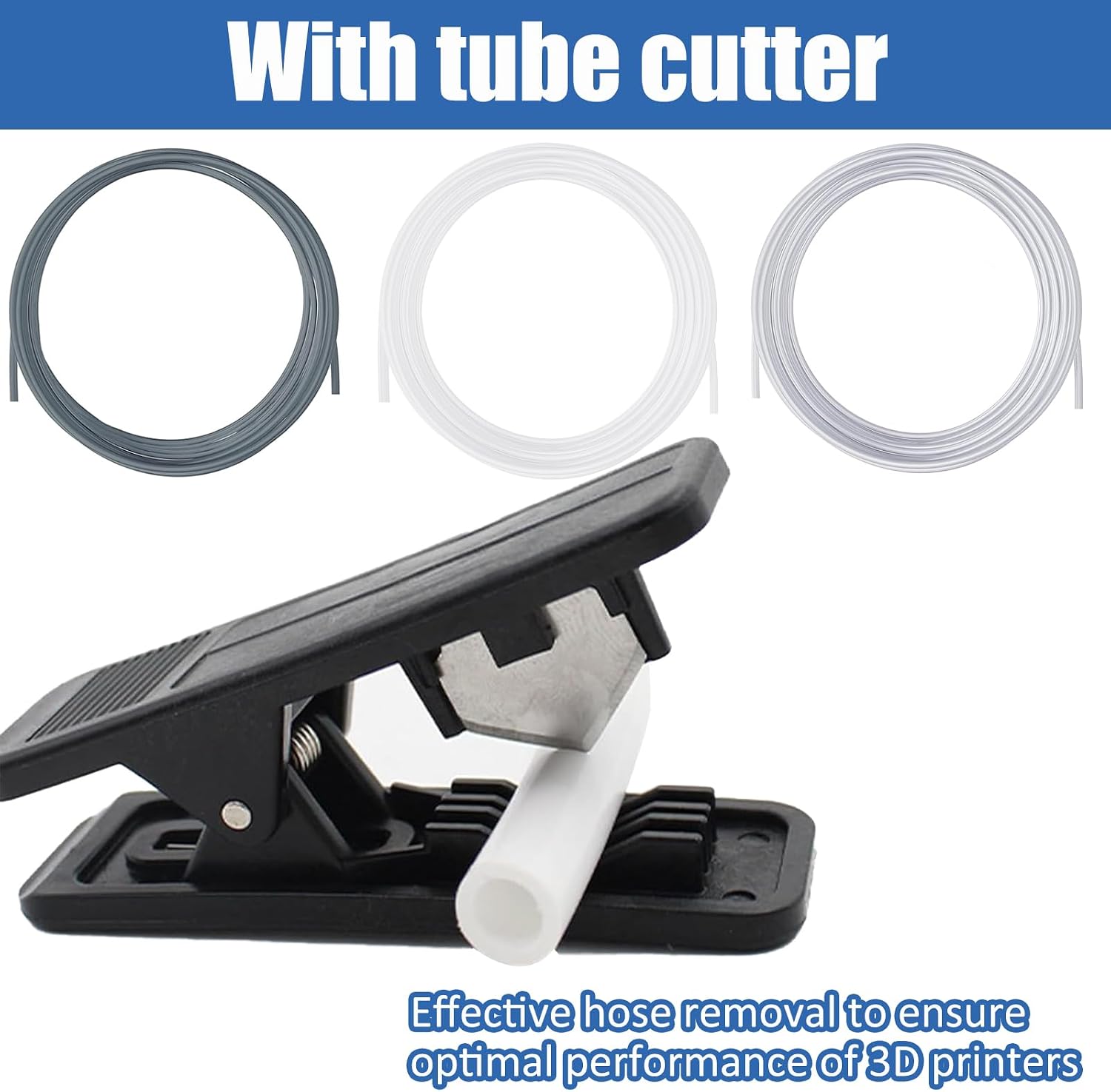 PTFE Schlauch 4x2,5 mm Weiß mit Cutter