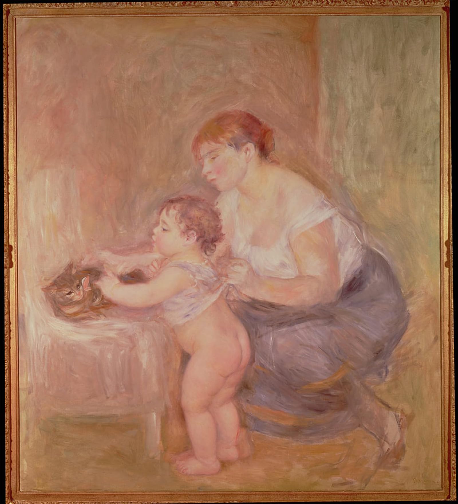 SERENDIPITP Retro Picture Poster Wall Art Pictures Painting Mother and Child by Pierre Auguste Renoir Wall Art Canvas Print for Wall Decor 60x90cm