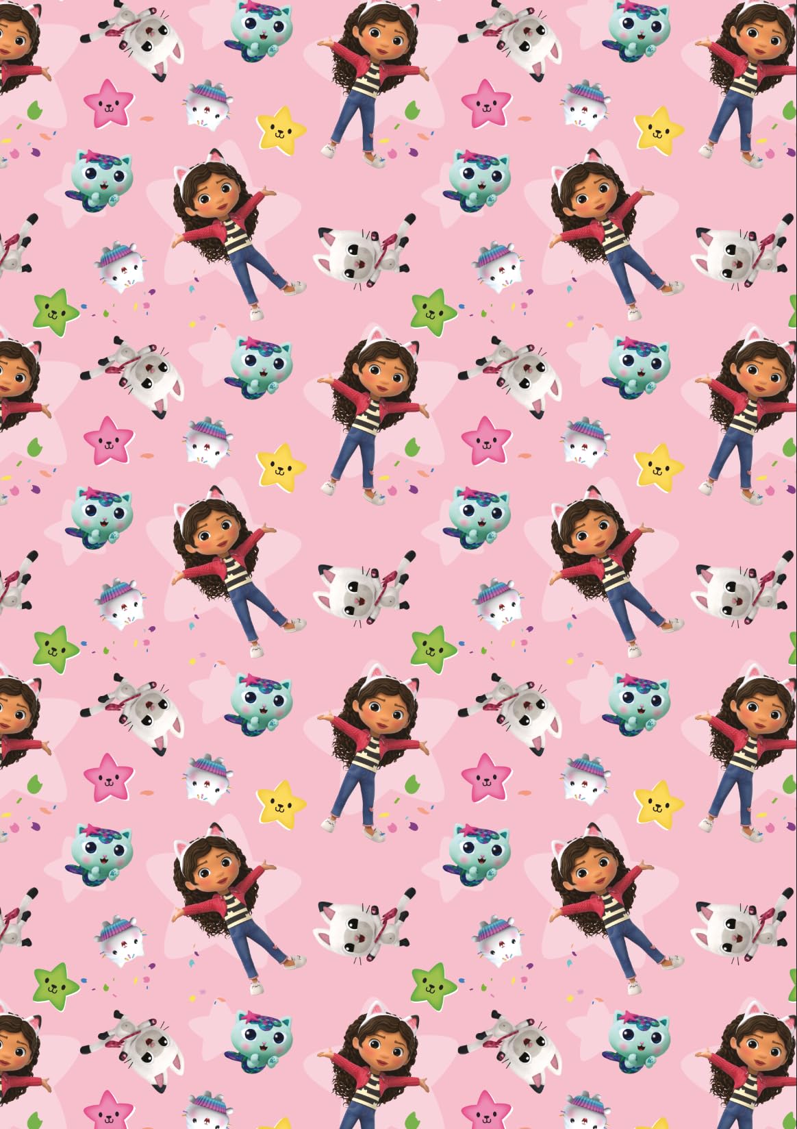Gabby's Dollhouse Wrapping Paper 2 Sheet 2 Tags Birthday Gift Wrap