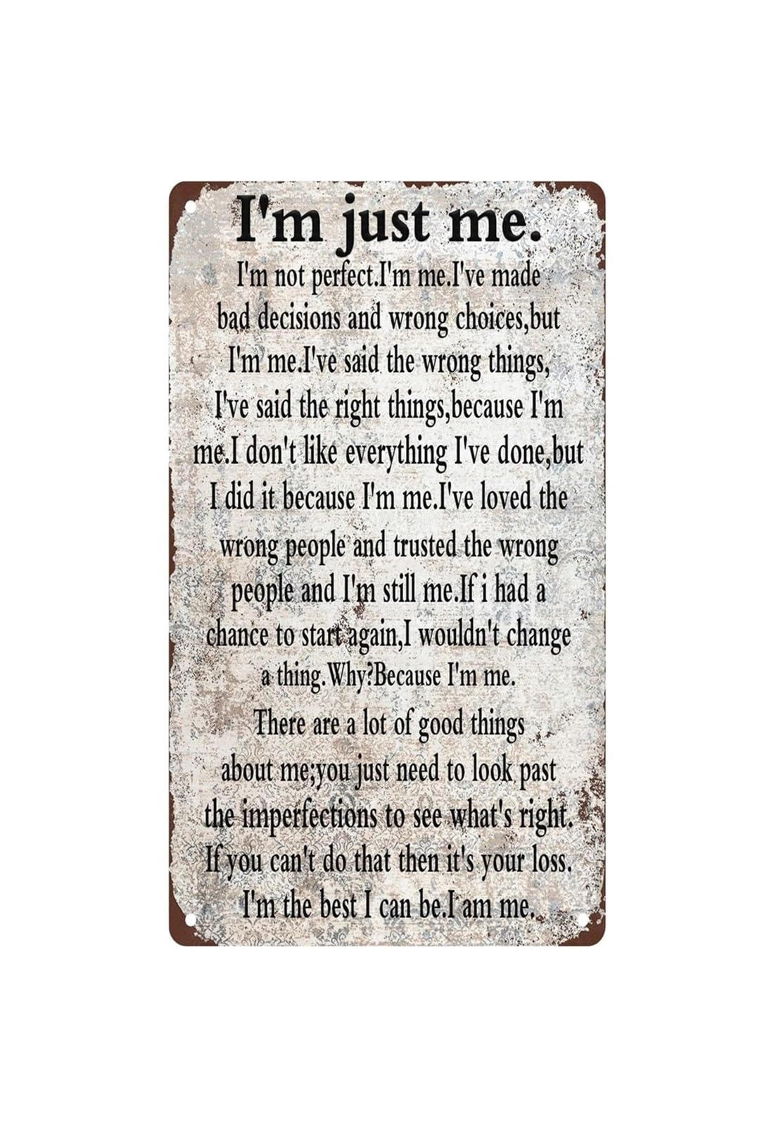 PKNVKZIDK Funny Be Yourself Sign Vintage Metal Tin Sign for Humorous Wall Decor in Dorm Room Bedroom Office Desk Man Cave Sarcastic Quote Art 8 X 12 inch