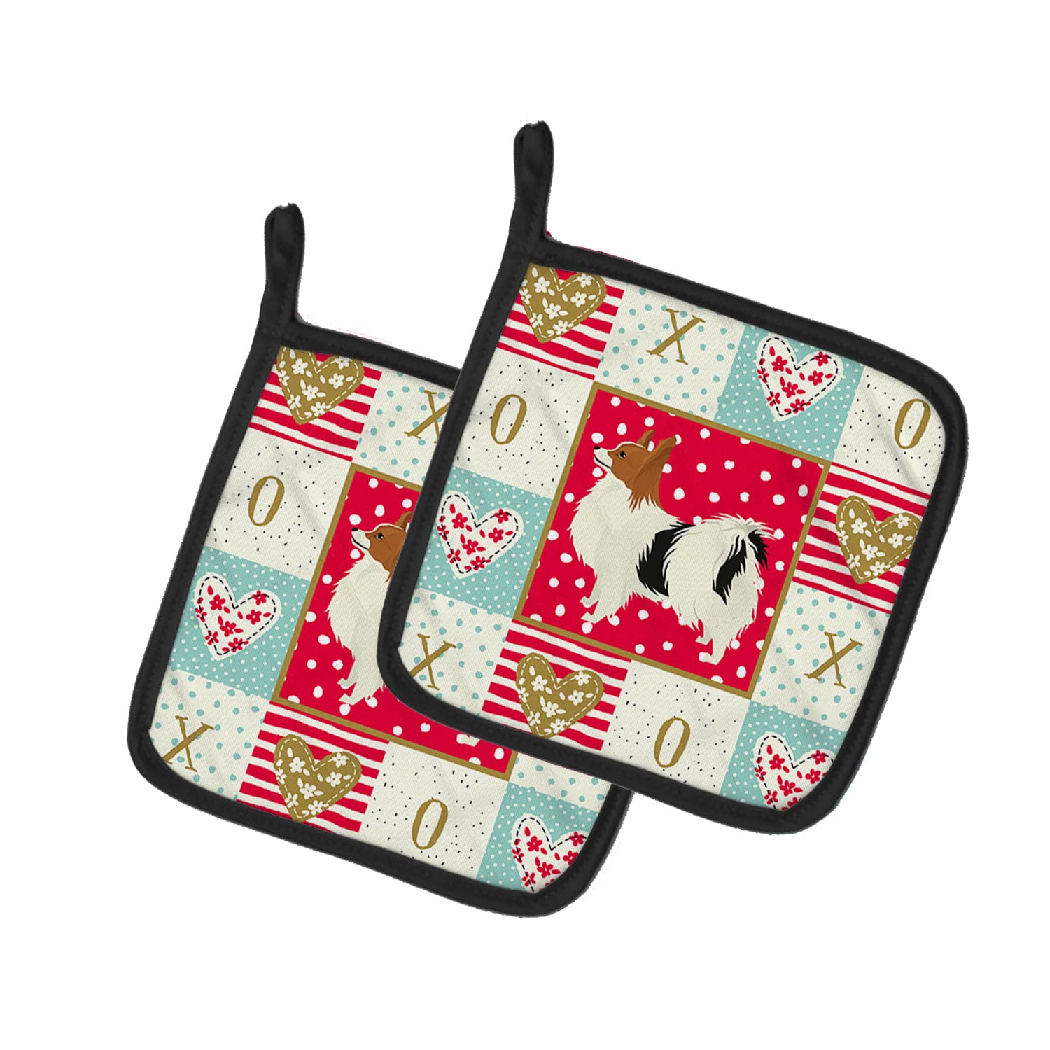 Caroline's Treasures CK5943PTHD Papillon Love Topflappen, 7,5 HX7,5 W, Mehrfarbig