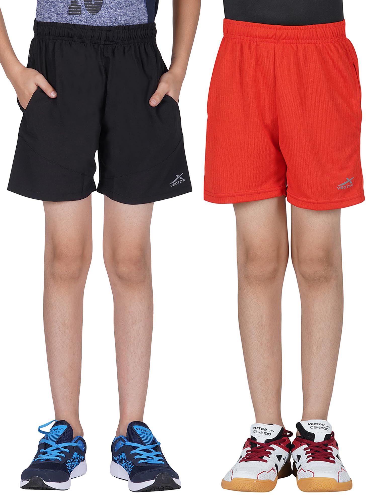 Vector X OKS-217 Kids Polyester Multipurpose Dry-Touch Shorts Combo Set