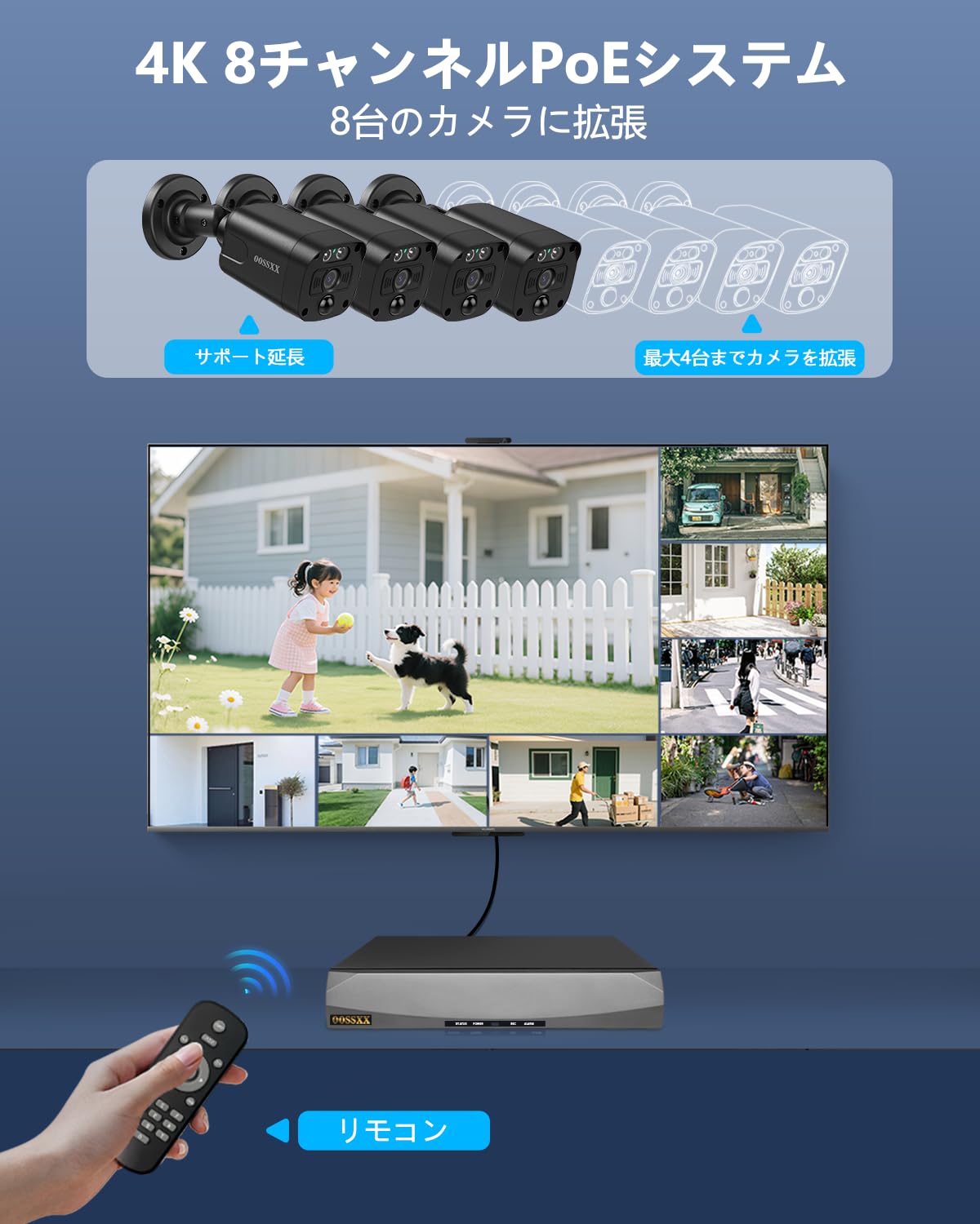 Amazon.co.jp: 【800万画素・双方向通話・130°超広角】 OOSSXX 有線