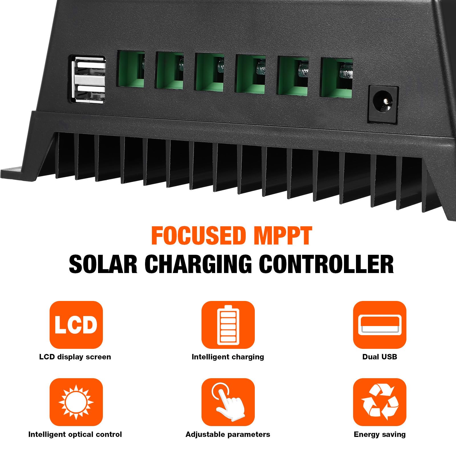 Contrôleur Solaire Mppt 100a 12v 24v 36v 48v Écran LCD