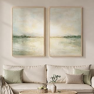 14 Office Room Ideas with Practical Layouts 35 Framed Abstract Landscape Wall Art Set of 2 for Living Room, Large Sage ...