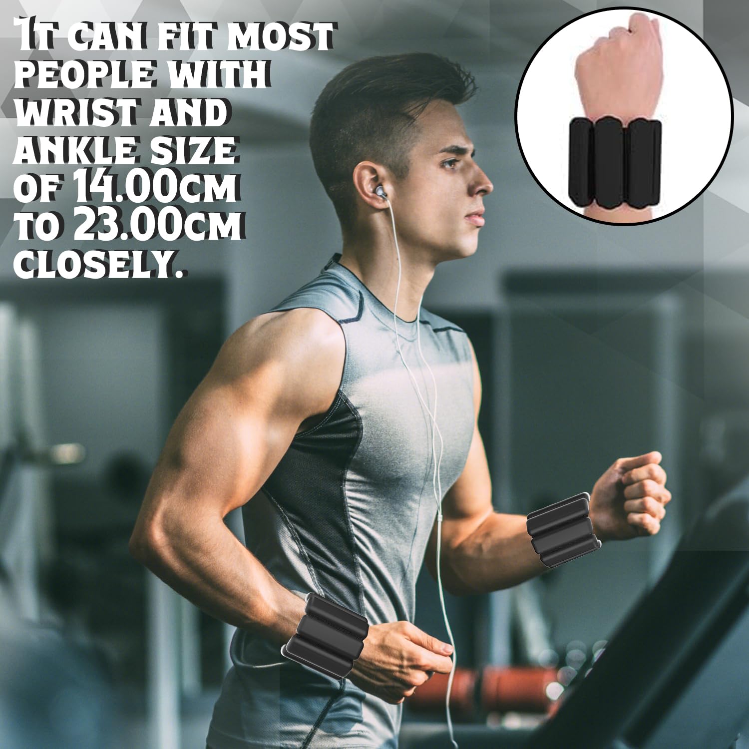 Pesi Da Polso E Caviglia FFITNESS - 2x3kg, Cinturino Regolabile, Per Allenamento E Riabilitazione - Foto 2