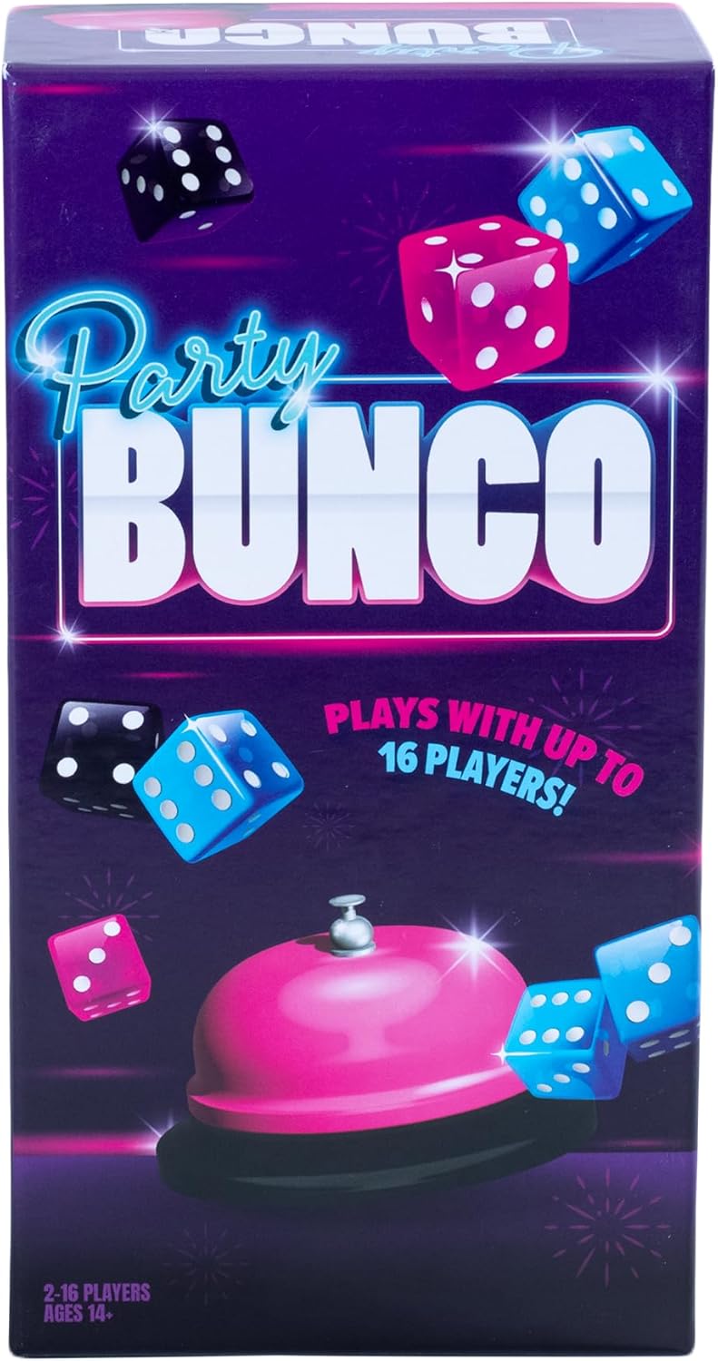 Endless Games Bunco Dice Party Game – Classic Fast-Paced Game for 2-16 Players | Ages 14+ | Includes Dice, Score Pad, and Accessories