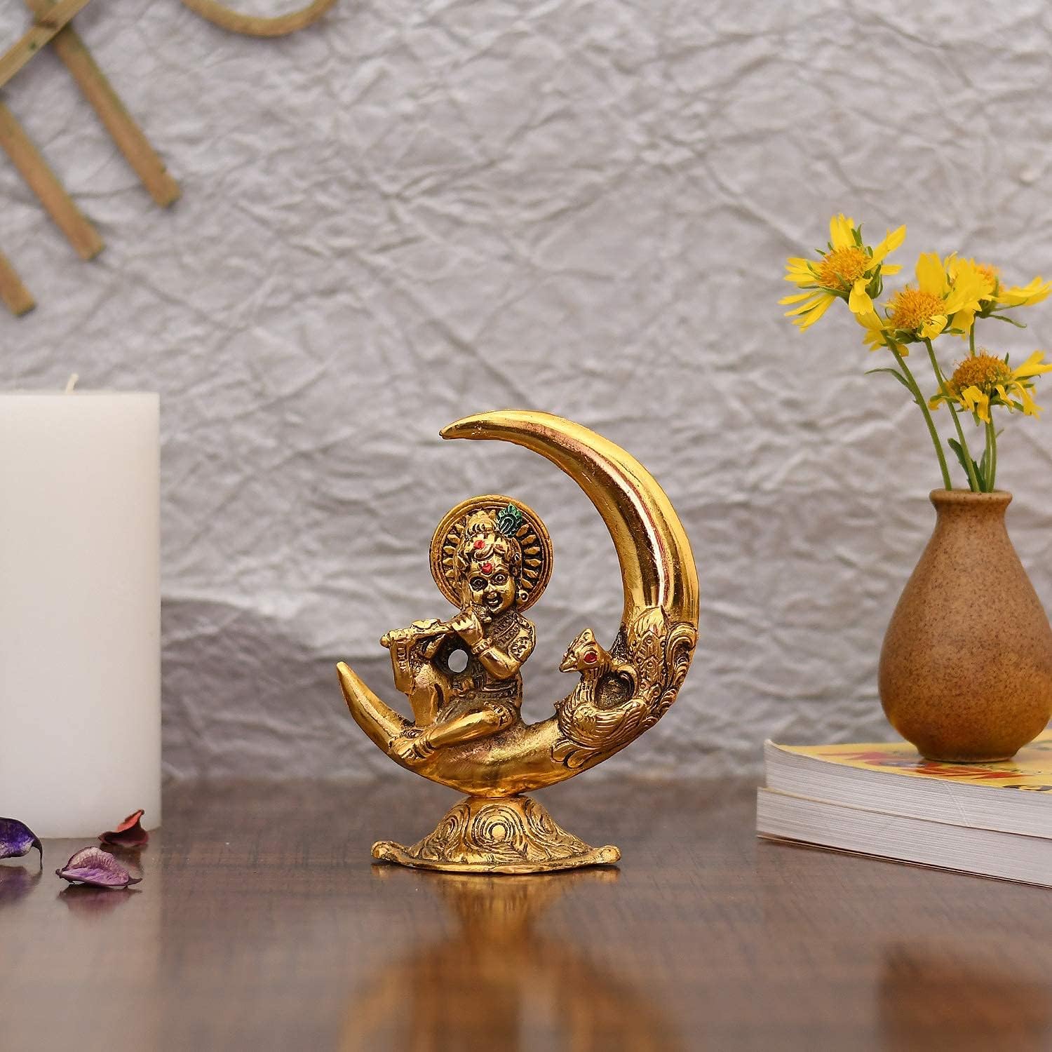 Collectible India Rakhi Gift for Brother Bhai Combo Rakshabandhan Gift - Rakhi for Brother Bhai Men Boys - Baby Krishna Idols Statue, Greeting Card Home Decoration Items (M2- Set of 2 Rakhi) 3
