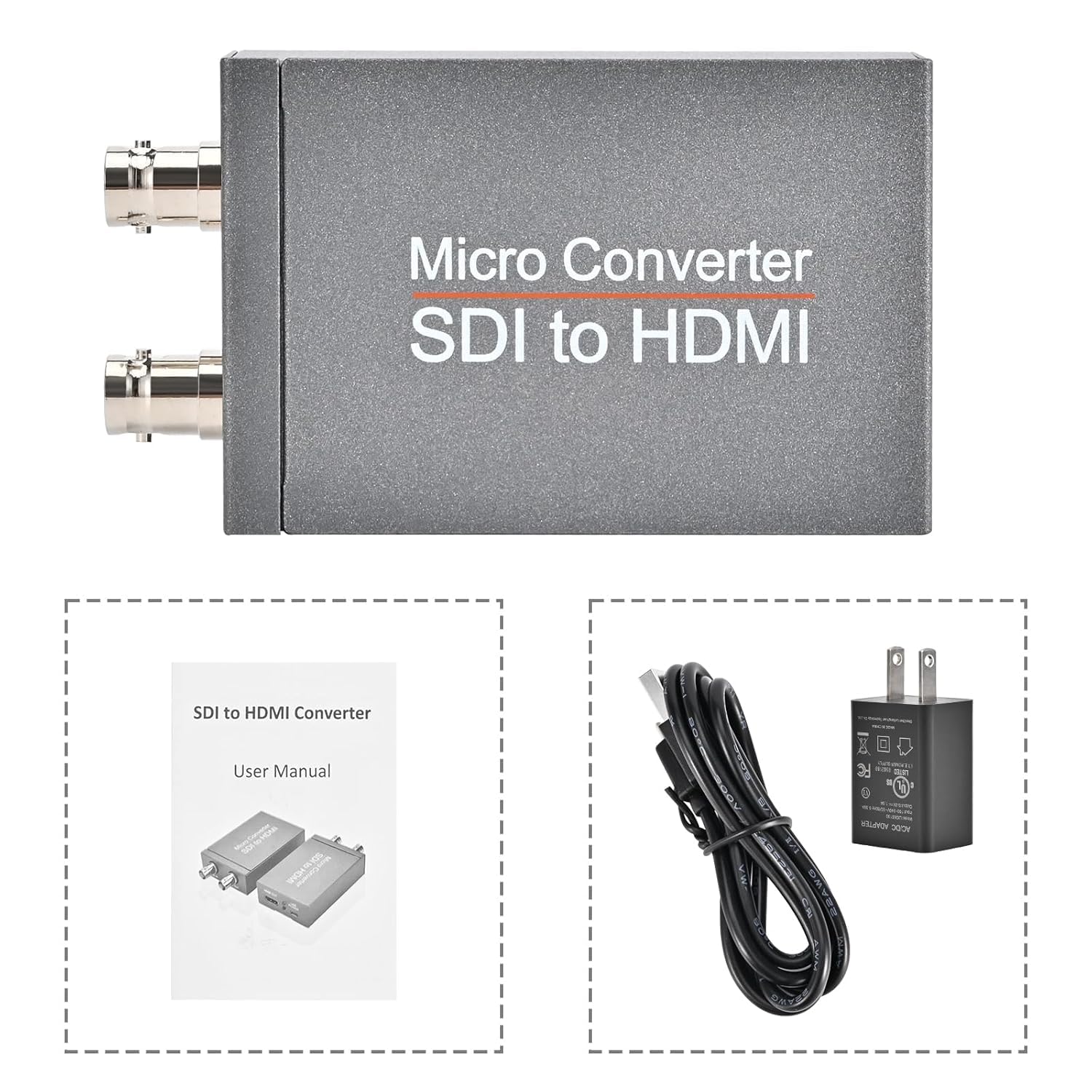RuhZa [ 1 Piece ] HDMI to SDI + SDI converter ; 4K HDMI to SDI