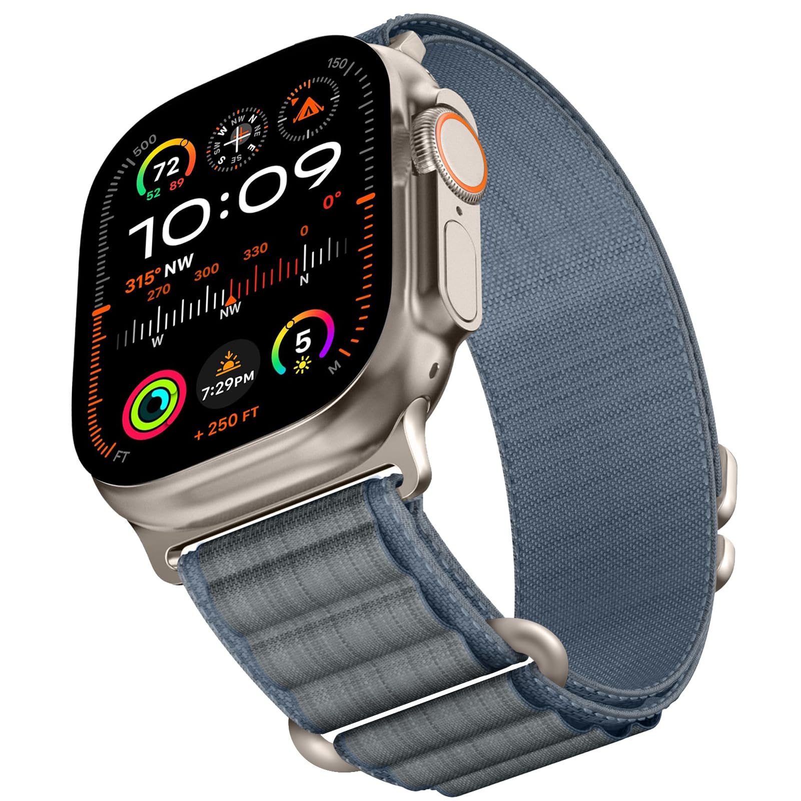 ALMNVOAlpine Loop for Apple Watch Band 49mm 45mm 41mm 44mm 40mm 42mm 38mm, iWatch Bands Nylon Sport Strap Women Men G-Hook Bracelet Wristband for Apple Watch Ultra/Ultra 2 Band Series 9 8 7 6 5 4 3 2 1