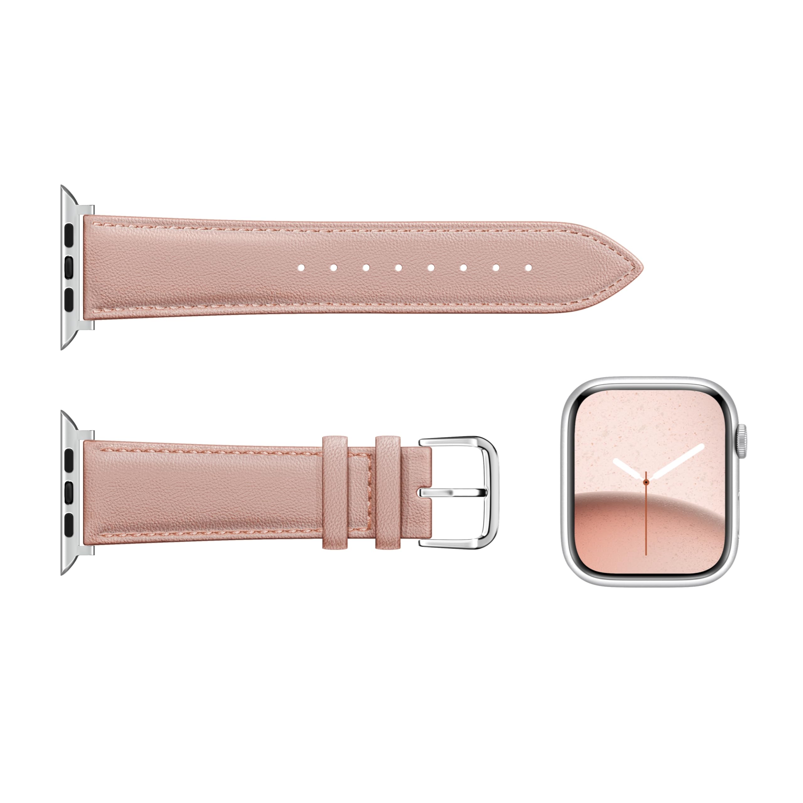 a.odd Leather Strap for Apple Watch Straps 38mm 40mm 41mm 42mm 44mm 45mm 46mm 49mm, Men Women Genuine Leather Replacement Band for iWatch Series 11 10 9 8 7 6 5 4 3 2 1 SE Ultra 3 2 1