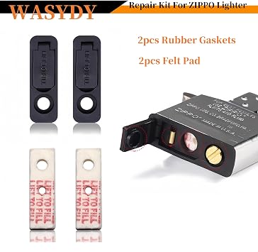 Universal Lighter Repair Kit for Zippo and Most Kerosene Lighters | Lighter Spring & Base Plate, Lighters Wick, Cotton and Felt, Vintage Lighters Repair and Rebuild Kit (Flints Not Included)