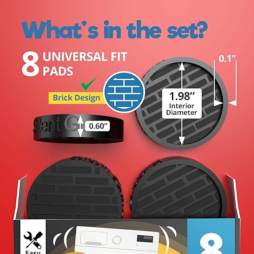 Miniatura 18 de Silent Guys - Almohadillas antivibración para lavadora – 4 almohadillas antivibración para lavadora, almohadillas antivibratorias, almohadillas
