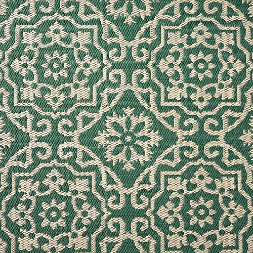 Nicole Miller New York Patio Country Danica Transitional Geometric Indoor/Outdoor Area Rug, Green/Beige, 7'9"X10'2" #TOP2