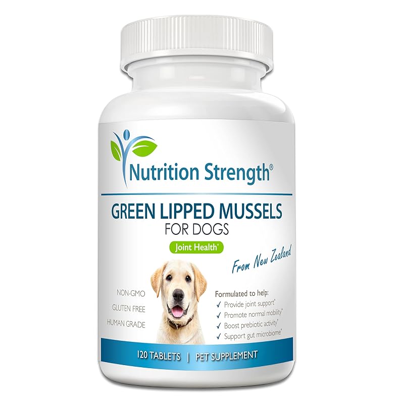 Suplemento para Cães com Mexilhão de Lábios Verdes Nutrition Strength, 120 Comprimidos Mastigáveis