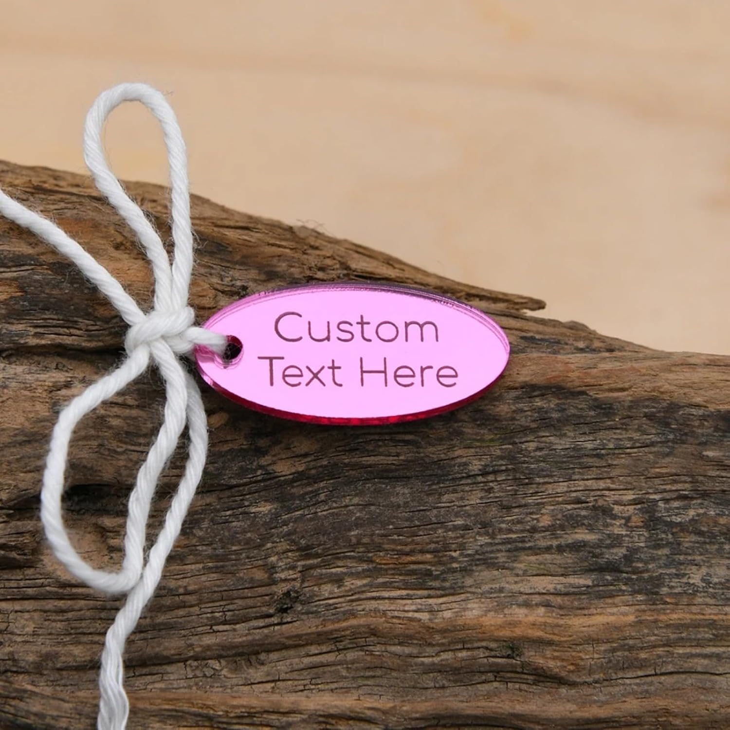 Personalized Acrylic Mirror Tags, Custom Mirror Acrylic Tag for Favors Thank You Place Card Wedding Setting Cards (40Pcs,15x30mm)