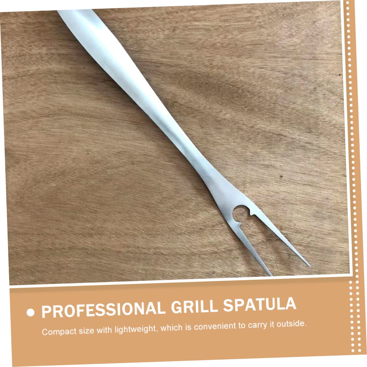 Set Utensili Barbecue in Acciaio Inox Argento Professionale | Spatola Multiuso, Pinza Portatile, Resistente All'usura e Facile da Pulire