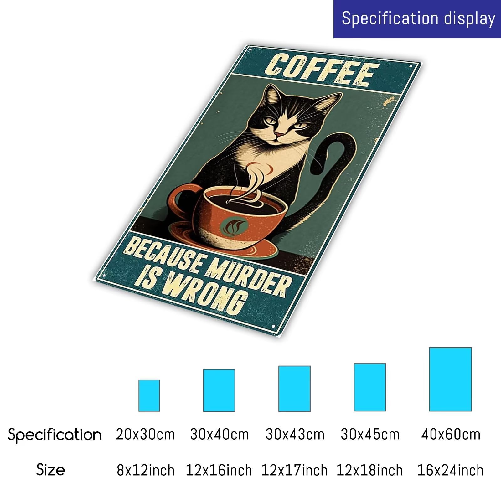Signes vintage en étain pour la décoration de jardin à la maison, couture si le meurtre est faux, signe en métal de chat et de vin, signes de chat drôles, cadeau d'amoureux