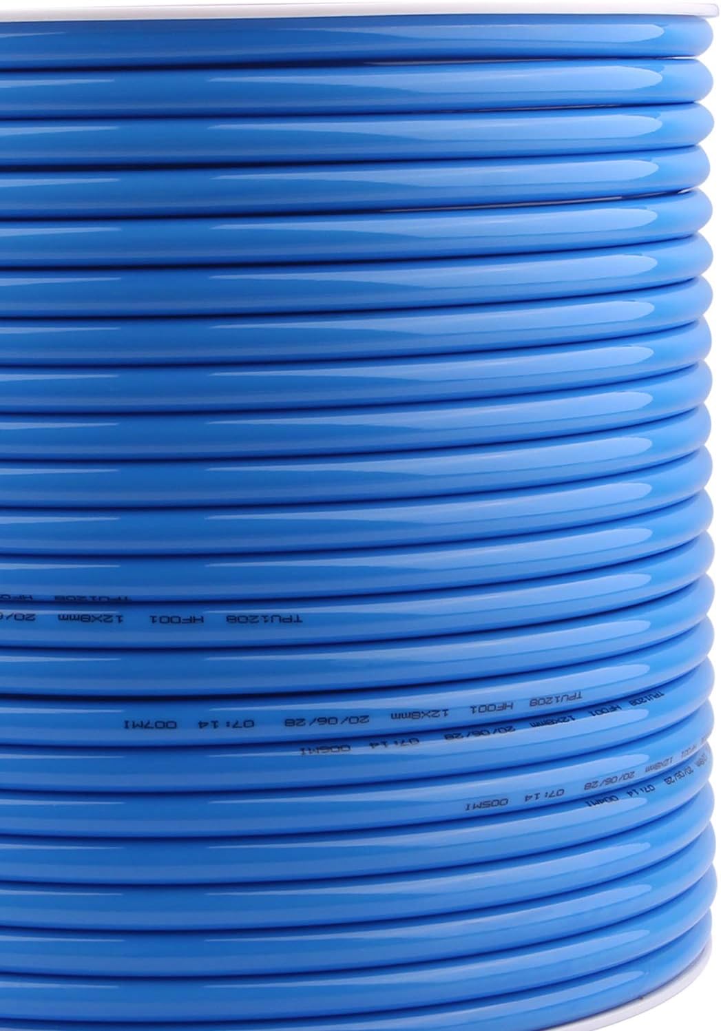 Pneumatic Hose 12mm OD 8mm ID Blue Polyurethane PU Tubing Air Compressor Pipe 100 Meter (328ft)