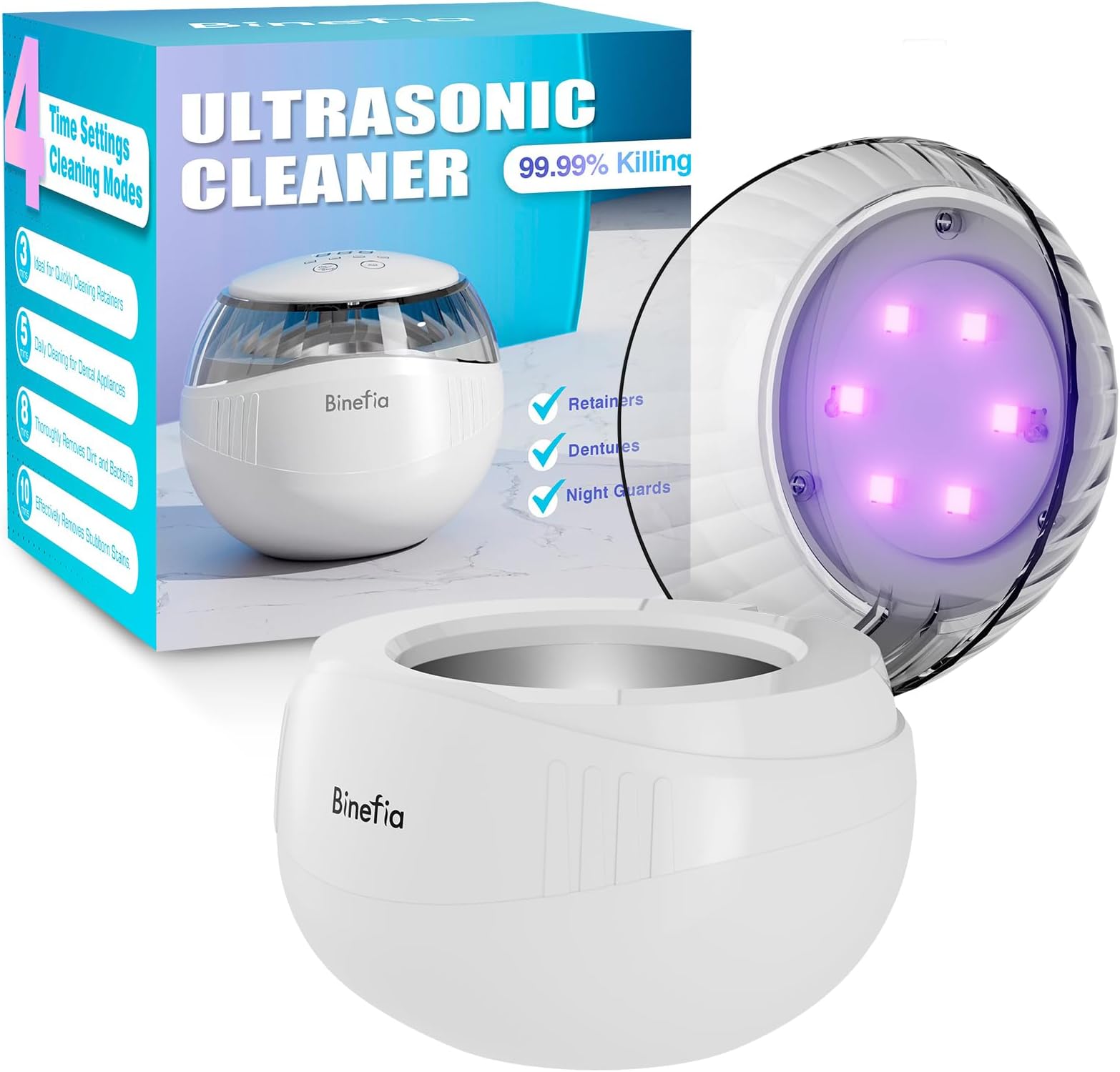 Ultrasonic UV Cleaner Machine for Dentures