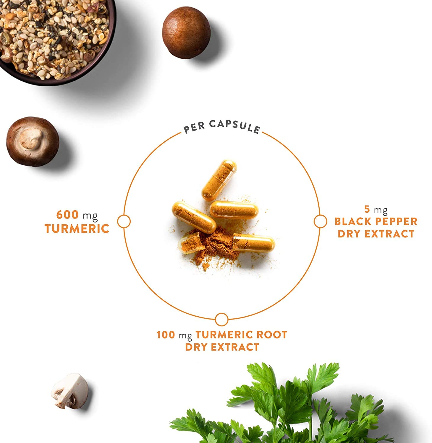 Buy Turmeric and Black Pepper Capsules [ 600 Mg ] 180 Vegan Turmeric