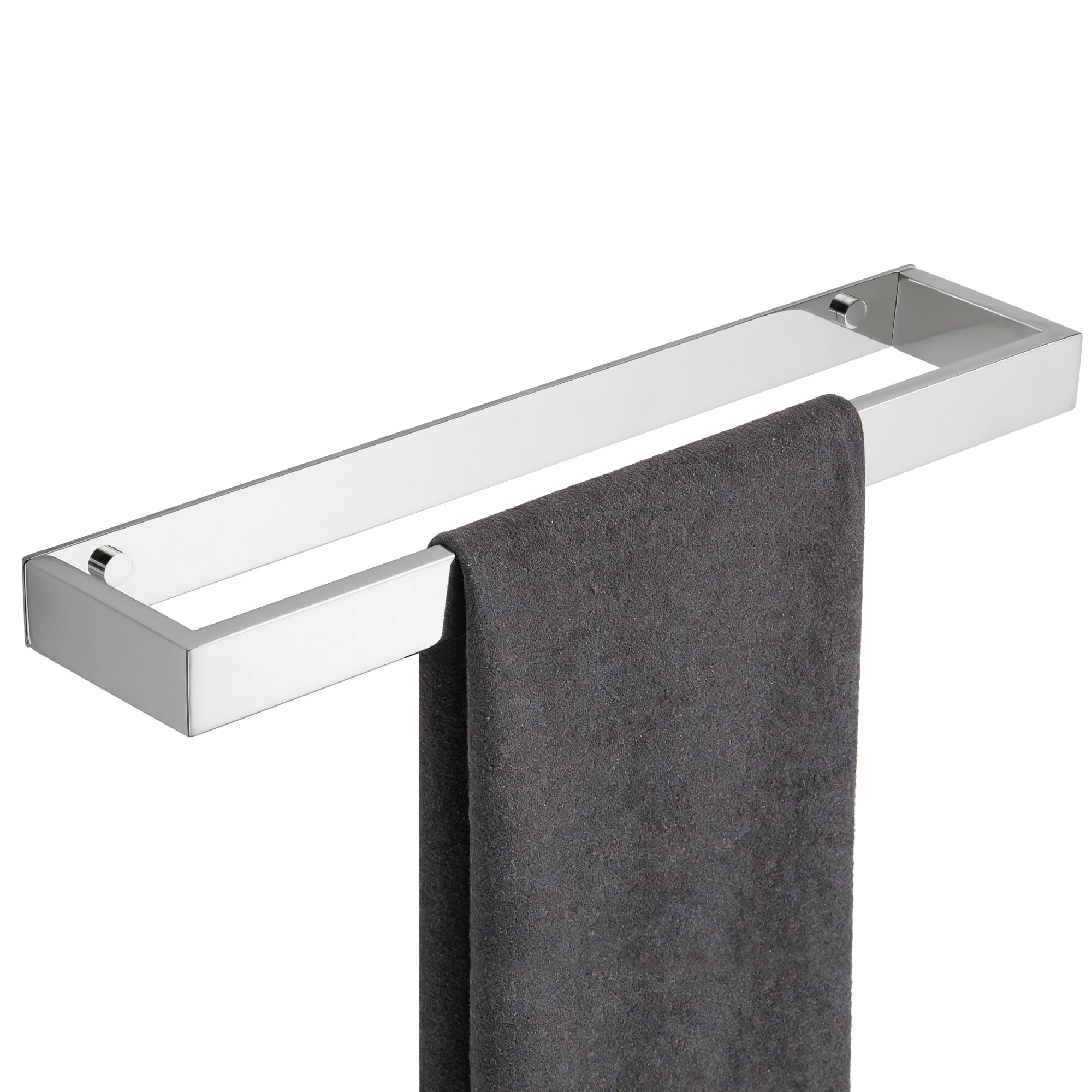 SAYAYO Hand Towel Holder Wall Mounted 40CM Chrome Towel Rail Bathroom Towel Ring, Self Adhesive & Screw-in, SUS304 Stainless Steel