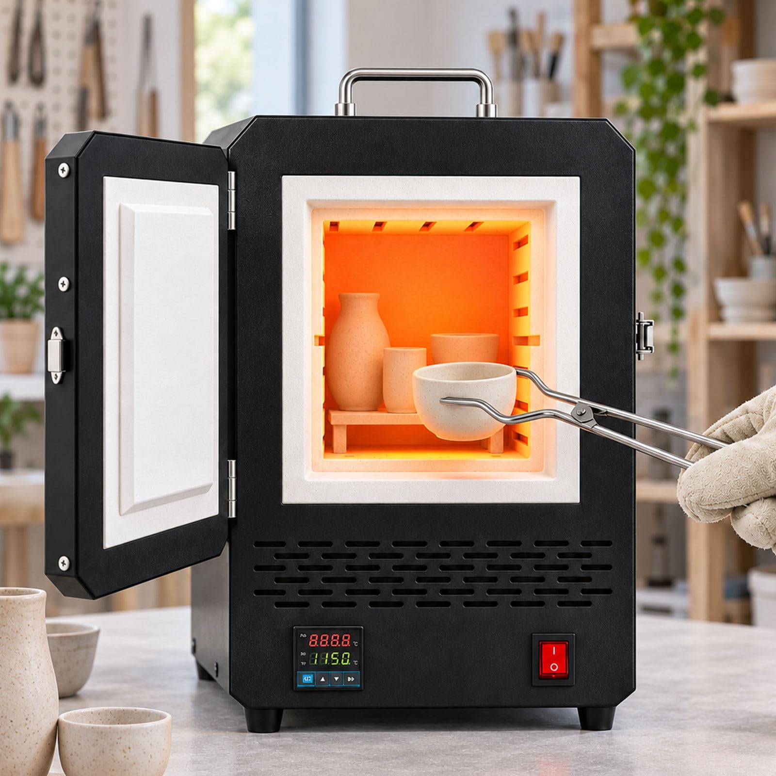 Forno da Laboratorio Elettrico in Ceramica 1500W,Temperatura Massima1200℃