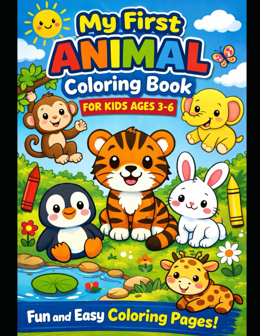 My First Animal Coloring Book: Learn and Fun with Colors
